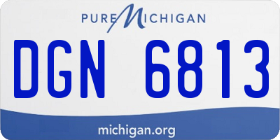 MI license plate DGN6813