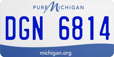 MI license plate DGN6814