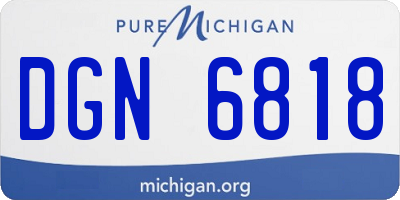 MI license plate DGN6818