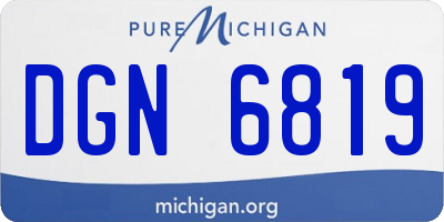 MI license plate DGN6819