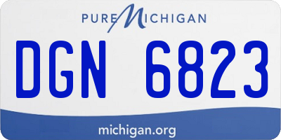 MI license plate DGN6823