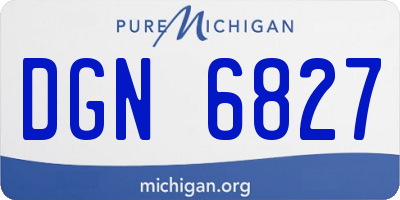 MI license plate DGN6827