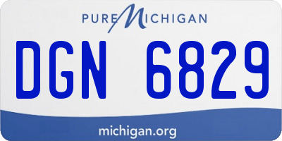 MI license plate DGN6829