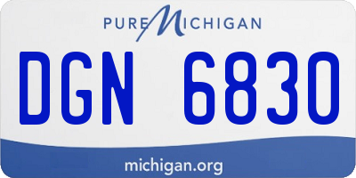 MI license plate DGN6830