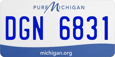 MI license plate DGN6831
