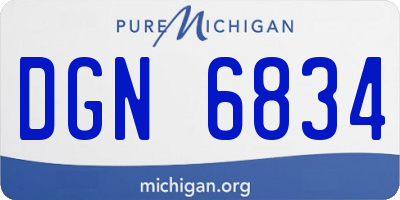 MI license plate DGN6834