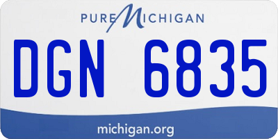 MI license plate DGN6835