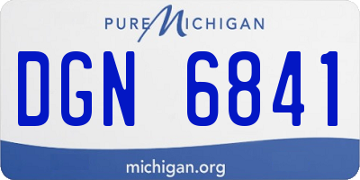 MI license plate DGN6841