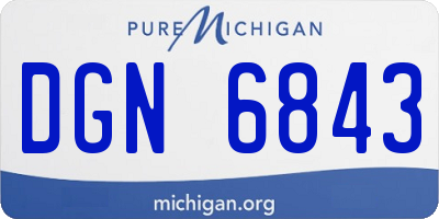 MI license plate DGN6843