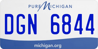 MI license plate DGN6844