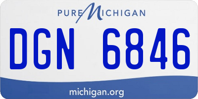 MI license plate DGN6846