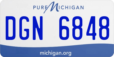 MI license plate DGN6848