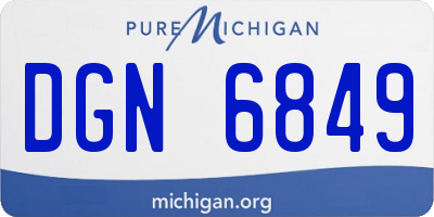 MI license plate DGN6849