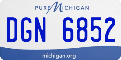 MI license plate DGN6852