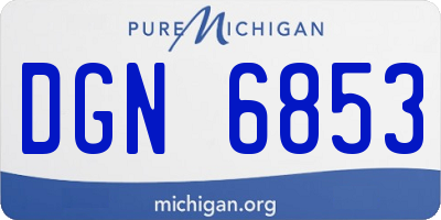 MI license plate DGN6853