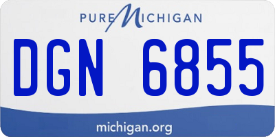 MI license plate DGN6855