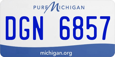 MI license plate DGN6857