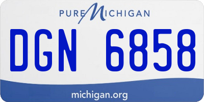 MI license plate DGN6858