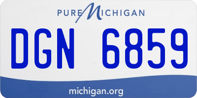 MI license plate DGN6859