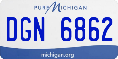 MI license plate DGN6862