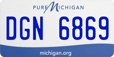 MI license plate DGN6869