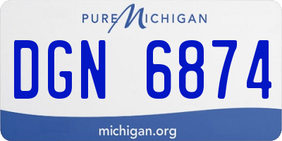 MI license plate DGN6874