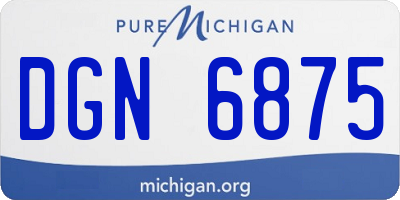MI license plate DGN6875