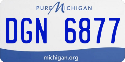 MI license plate DGN6877