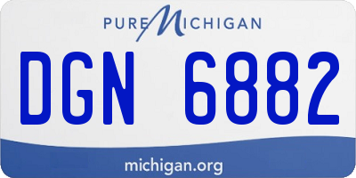 MI license plate DGN6882