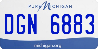 MI license plate DGN6883