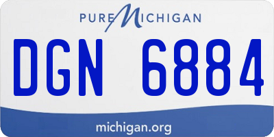 MI license plate DGN6884