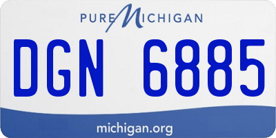 MI license plate DGN6885