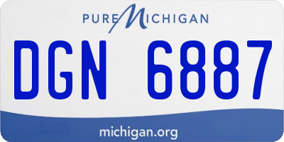 MI license plate DGN6887