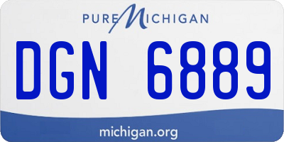 MI license plate DGN6889