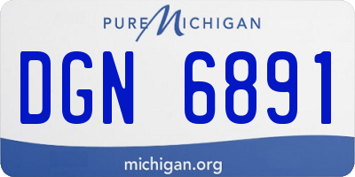 MI license plate DGN6891