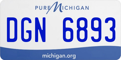 MI license plate DGN6893