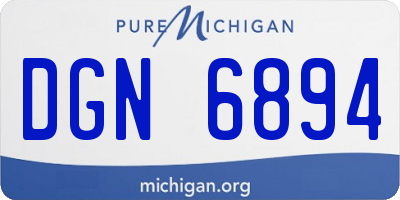 MI license plate DGN6894