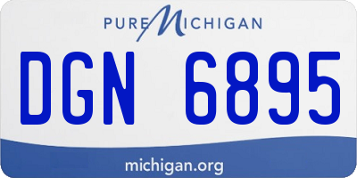 MI license plate DGN6895