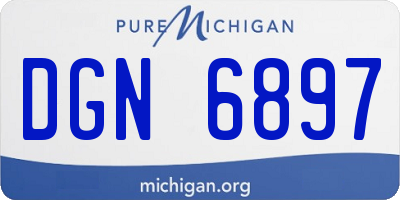 MI license plate DGN6897