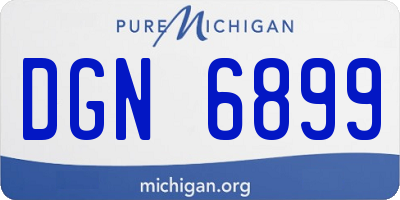 MI license plate DGN6899