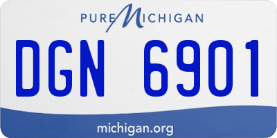MI license plate DGN6901