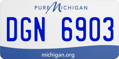 MI license plate DGN6903