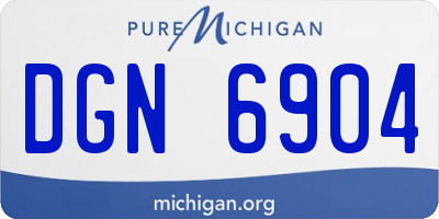MI license plate DGN6904