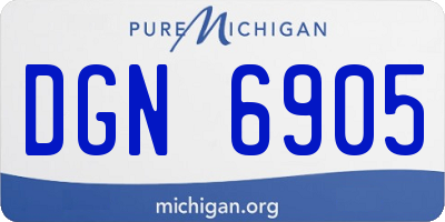 MI license plate DGN6905