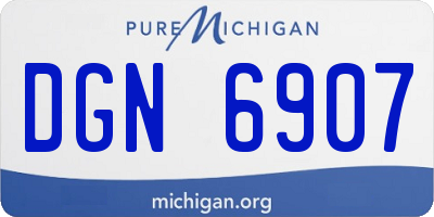 MI license plate DGN6907