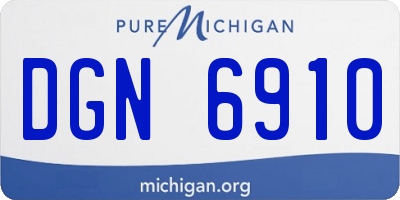 MI license plate DGN6910