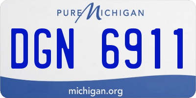 MI license plate DGN6911