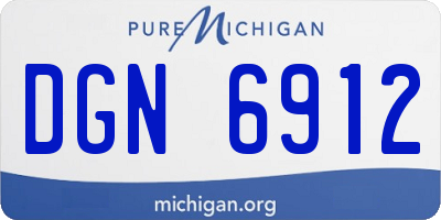 MI license plate DGN6912