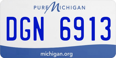 MI license plate DGN6913