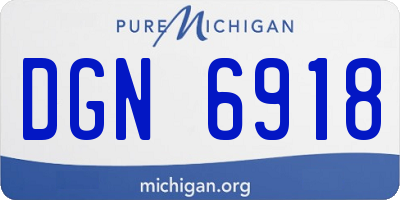 MI license plate DGN6918